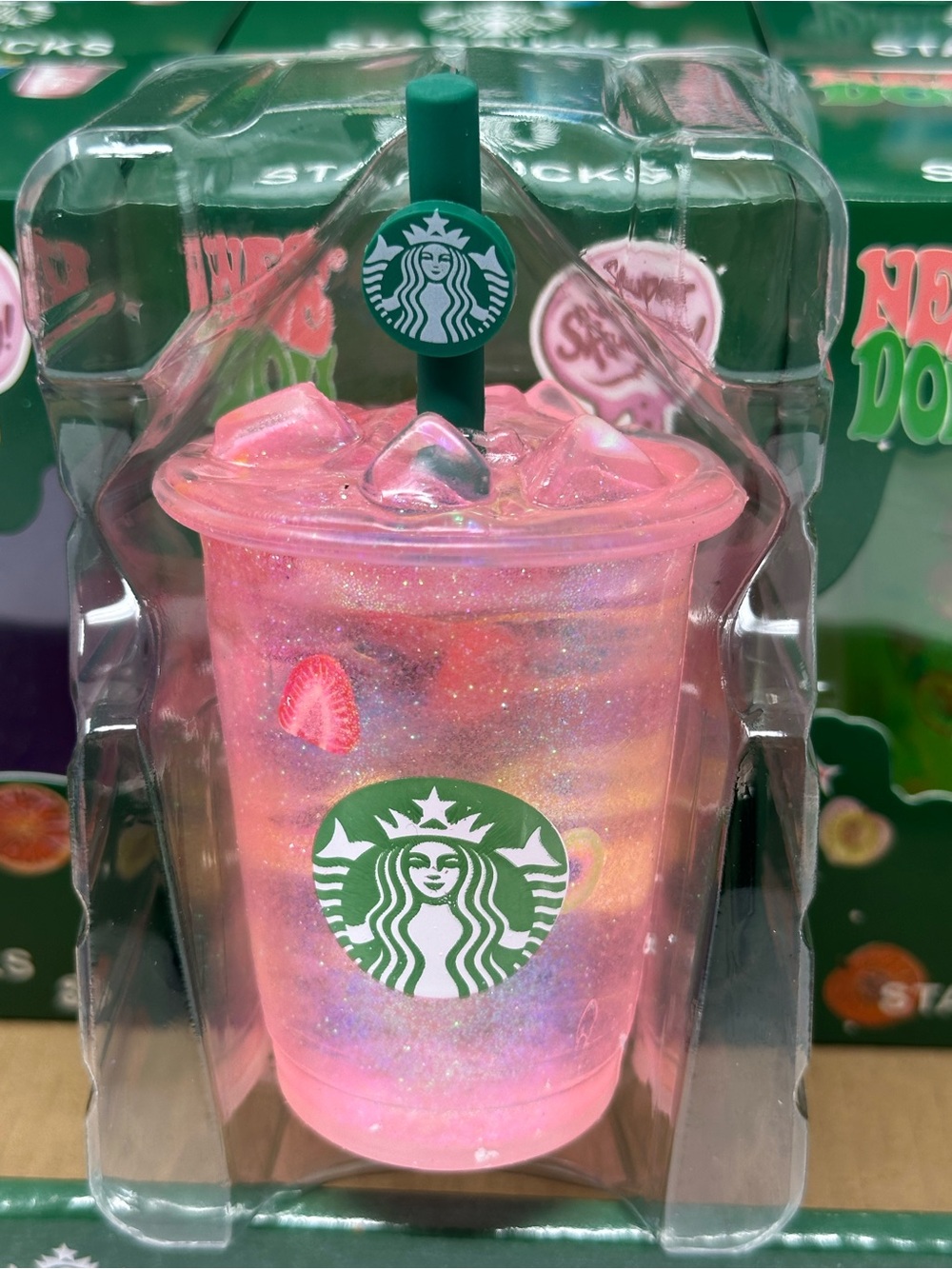 Pink Drink Refresher Starbucks Sugar Squishy Cup Squeezy Stress Reliever Toy